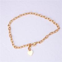 Acier titane bracelet, pour femme, Or, Longueur 20 cm, Vendu par PC