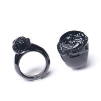 Obszidián Finger Ring, az ember, fekete, Által értékesített PC