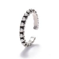 metal Anillo de dedo Cuff, Ajustable & para mujer, plateado, 17mm, Vendido por UD