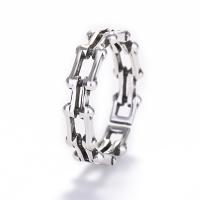 metal Anillo de dedo Cuff, chapado, Ajustable & unisexo, plateado, 17mm, Vendido por UD