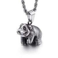 Rustfrit stål Animal Pendler, 316L Stainless Steel, mode smykker & for mennesket, 27x17mm, Solgt af PC