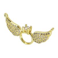 Cubic Zirconia Micro Pave Brass Connector gold color plated micro pave cubic zirconia Approx 1mm Sold By PC