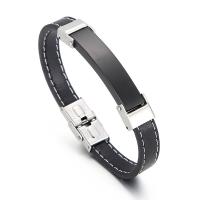 Titanium Staal Armband, plated, geverfd & verschillende stijlen voor de keuze & voor de mens, meer kleuren voor de keuze, 210mm, Verkocht door PC