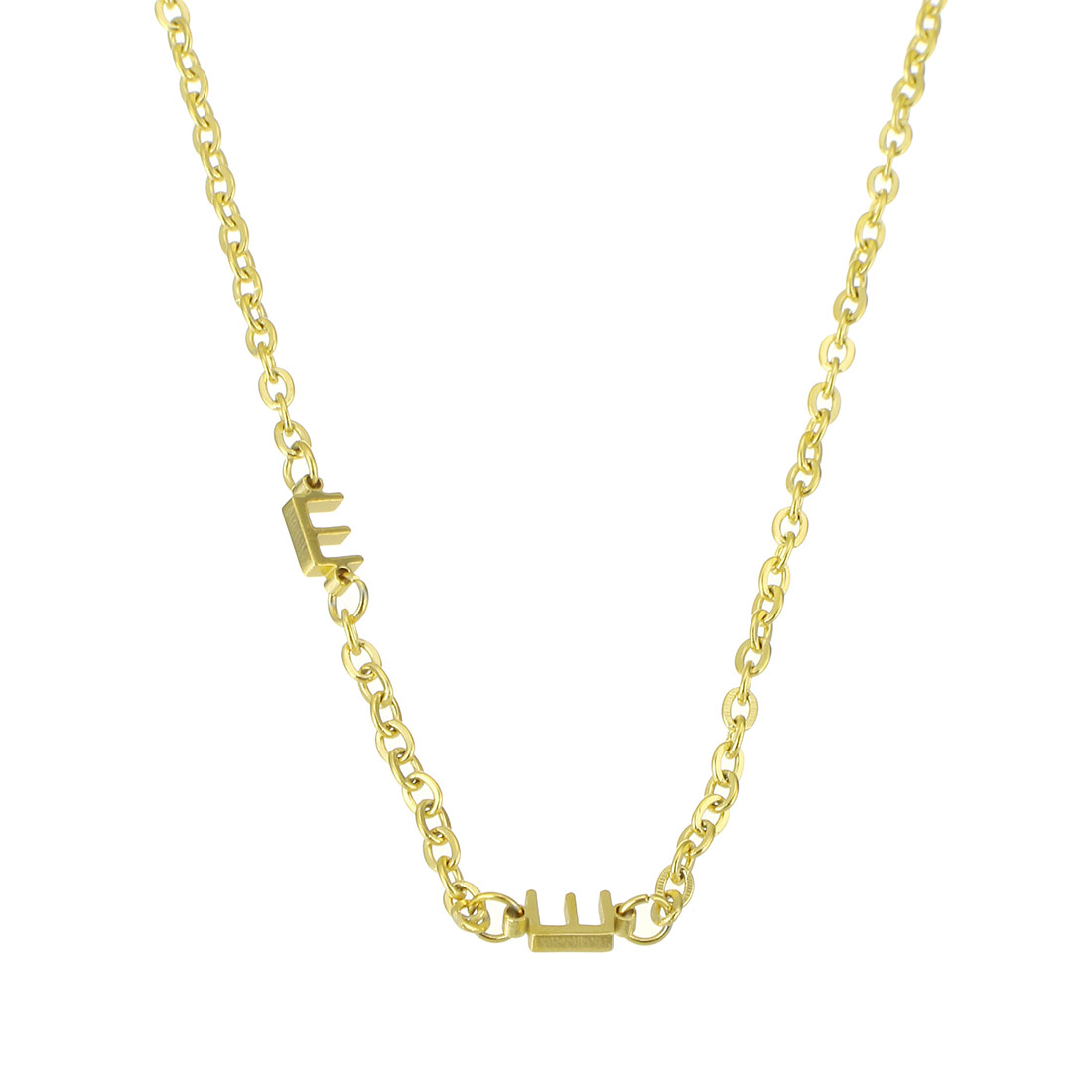 Aço inoxidável 304 colar, with 1.97inch extender chain, joias de moda & para mulher, dourado, 7*3mm,2mm, comprimento Aprox 17.72 inchaltura, vendido por PC