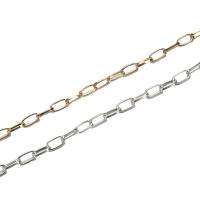 Iron Nakit Chain, Željezo, pozlaćen, možete DIY & ovalni lanac, više boja za izbor, nikal, olovo i kadmij besplatno, 6mm, Približno 2m/Strand, Prodano By Strand