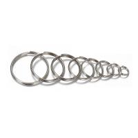 Ruostumaton teräs Split Ring, 304 Stainless Steel, Donitsi, tee-se-itse & erikokoisia valinnalle, alkuperäinen väri, N. 50PC/laukku, Myymät laukku