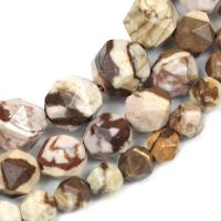 Zebra Jasper Bead, Runde, Star Cut Faceted & du kan DIY & forskellig størrelse for valg, blandede farver, Solgt Per 14.96 inch Strand