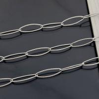 Stainless Steel Oval Αλυσίδα, 304 από ανοξείδωτο χάλυβα, κοσμήματα μόδας & DIY & για άνδρες και γυναίκες, αρχικό χρώμα, 20x6x1mm, 5m/τσάντα, Sold Με τσάντα