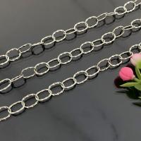 Stainless Steel Oval Chain 304 Stainless Steel Vacuum Ion Plating fashion jewelry & DIY & Unisex original color Sold By Bag