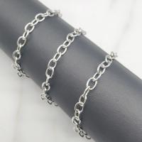 Stainless Steel Oval Αλυσίδα, 304 από ανοξείδωτο χάλυβα, κοσμήματα μόδας & DIY & για άνδρες και γυναίκες, περισσότερα χρώματα για την επιλογή, 8x6x1.20mm, 5m/τσάντα, Sold Με τσάντα