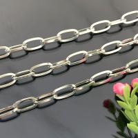 Stainless Steel Oval Αλυσίδα, 304 από ανοξείδωτο χάλυβα, κοσμήματα μόδας & DIY & για άνδρες και γυναίκες, αρχικό χρώμα, 16x8x1.60mm, 5m/τσάντα, Sold Με τσάντα