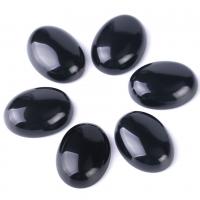 Obsidian cabochon, Ovale, lucido, formato differente per scelta, nero, Venduto da PC