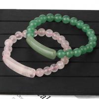 Gemstone Armbånd, Rose Quartz, med Grøn aventurin, mode smykker & for kvinde, 36mm,8mm, Indvendig diameter:Ca. 160mm, Solgt Per Ca. 7.28 inch Strand