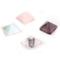 Gemstone Cabochons, Natursten, Pyramideformet, poleret, du kan DIY & forskellige materialer til valg, flere farver til valg, 18x18x11.50mm, Solgt af PC