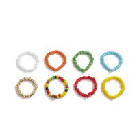 Seedbead bague, 8 pièces & bijoux de mode & pour femme, multicolore, 19mm, Taille:9, Vendu par fixé