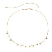 Cobre+Recubierto+Hierro collar, con metal & Acrílico, con 11.8inch extender cadena, Mariposa, chapado en color dorado, Joyería & para mujer, longitud aproximado 29.5 Inch, Vendido por UD