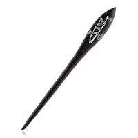 Capelli Stick, legno, with lega in zinco, stili diversi per la scelta, nero, 180mm, Venduto da PC