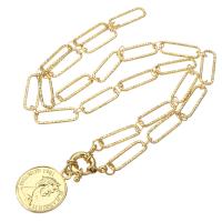 Collier en laiton, Placage de couleur d'or, pour femme, Longueur Environ 18.5 pouce, Vendu par PC