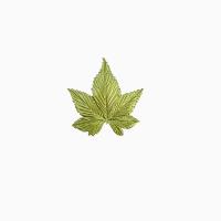 Sinc Alloy Dealga, Maple Leaf, stoving vearnais, do bhean, glas, 40x42mm, Díolta De réir PC