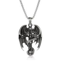 stannum Trui Ketting, met Titanium Staal, voor de mens, zilver, 60x40mm, Lengte Ca 60 cm, Verkocht door PC