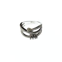 Kubieke Circonia Micro Pave Brass Ring, Messing, plated, micro pave zirconia & voor vrouw, zilver, 17mm, Verkocht door PC