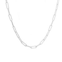 Collier de bijoux en alliage de zinc, pour femme, argent, Longueur 50 cm, Vendu par PC