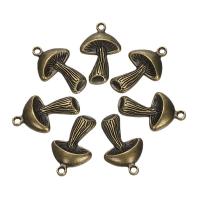 Pendentifs en alliage de zinc, champignon, Plaqué de couleur de bronze antique, Vintage & unisexe, protéger l'environnement, sans nickel, plomb et cadmium, 17x24mm, Environ 20PC/sac, Vendu par sac