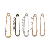 Zinc Alloy Broche Finde, Kilt Pin, forgyldt, du kan DIY & for kvinde, flere farver til valg, nikkel, bly & cadmium fri, 17x56mm, Ca. 20pc'er/Bag, Solgt af Bag