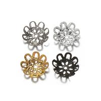 Iron Bead Cap Flower plated DIY & hollow nickel lead & cadmium free 10mm Approx Sold By Bag