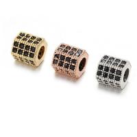 Kubik Zirkonium mikro bana Mässing Pärlor, Hexagon, plated, DIY & micro bana cubic zirconia, fler färger för val, nickel, bly och kadmium gratis, 8x8mm, Säljs av PC