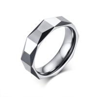 Volfrám acél Finger Ring, divat ékszerek & különböző méretű a választás & az ember, az eredeti szín, 5.50mm, Által értékesített PC