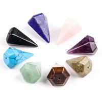 Gemstone Přívěsky Šperky, Přírodní kámen, Kuželové, lesklý, DIY & různé materiály pro výběr, více barev na výběr, 25x15mm, Prodáno By PC