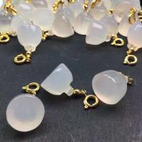 Natural Chalcedony Pendant with Zinc Alloy plated mixed colors 3-25mm Sold By PC