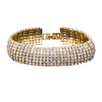 Cubic Zirconia Micro Pave Brass Bracelet plated micro pave cubic zirconia & for woman 15mm Length 19.5 cm Sold By PC