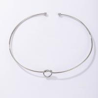 Mode Collier Choker, alliage de zinc, unisexe & avec strass, argent, Vendu par PC