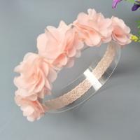 Chiffon Zweetband, met Kant, Bloem, Cute & voor kinderen, roze, Binnendiameter:Ca 500mm, Verkocht door PC