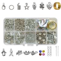 Ijzer Sieraden vinden Set, met Plastic Box & Lampwork, plated, DIY, meer kleuren voor de keuze, nikkel, lood en cadmium vrij, Verkocht door box