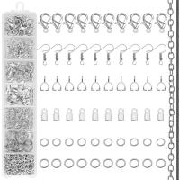 Fornituras de bricolaje, aleación de zinc, con Caja de plástico, plateado, libre de níquel, plomo & cadmio, Vendido por Caja