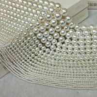 Χάντρες South Sea Shell, Shell Pearl, Γύρος, γυαλισμένο, DIY & διαφορετικό μέγεθος για την επιλογή, λευκό, νικέλιο, μόλυβδο και κάδμιο ελεύθεροι, Sold Per Περίπου 15.75 inch Strand