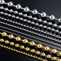 Stainless Steel Ball Chain 304 Stainless Steel Vacuum Ion Plating fashion jewelry & polished & DIY & Unisex Sold By Bag