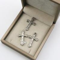 Nerūdijančio plieno Cross Pakabukai, 304 Nerūdijantis plienas, Kirsti, mašina poliruoti, Bižuterijos & Pasidaryk pats & unisex, Originali spalva, 32.20x19x2.30mm, Pardavė PC