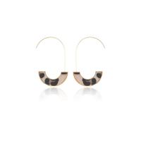 Boucles d'oreilles en alliage de zinc, avec cuir PU, Alliage de zinc boucle d'oreille crochet, Placage, pour femme, couleurs mélangées, 65x40mm, Vendu par paire