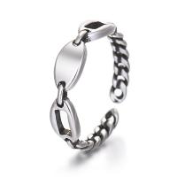 metal Anillo de dedo Cuff, Ajustable & para mujer, plateado, 17mm, Vendido por UD