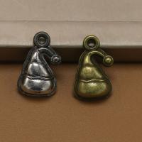 Zinc Alloy Jul Vedhæng, Hat, forgyldt, mode smykker, flere farver til valg, nikkel, bly & cadmium fri, 17x10mm, 100pc'er/Bag, Solgt af Bag