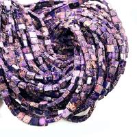 Indruk Jasper Kraal, Square, DIY, meer kleuren voor de keuze, 6x6x3mm, Per verkocht Ca 14.96 inch Strand