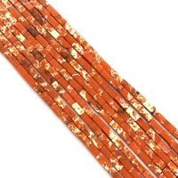 Impression Jasper Bead, Rektangel, du kan DIY, flere farver til valg, 2x4mm, Solgt Per Ca. 14.96 inch Strand