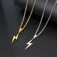 Stainless Steel Jewelry Necklace 304 Stainless Steel Lightning Symbol Vacuum Ion Plating fashion jewelry & Unisex Sold By PC