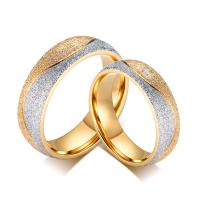 Anillos para Parejas, Partículas de acero, Joyería & unisexo & diverso tamaño para la opción & diferentes estilos para la opción & micro arcilla de zirconia cúbica, 6mm, Vendido por UD