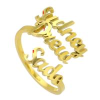 acero inoxidable 304 Anillo de dedo Cuff, para mujer, dorado, Vendido por UD