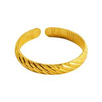 Sárgaréz Cuff Bangle, a nő, aranysárga, 50-60mm, Által értékesített PC